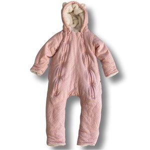 GAP Pink Polkadot Hooded Baby Bunting